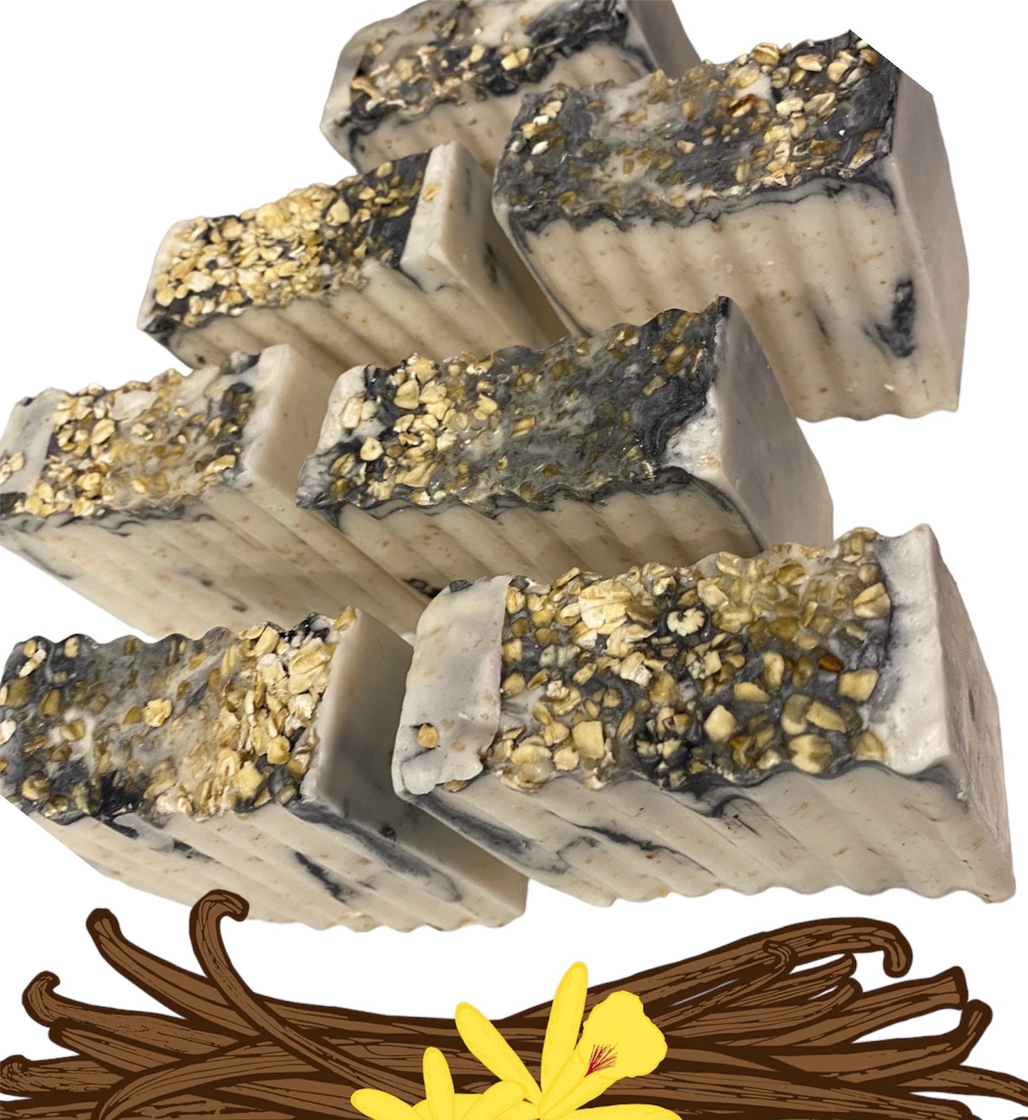 Shea butter and oatmeal soap bar