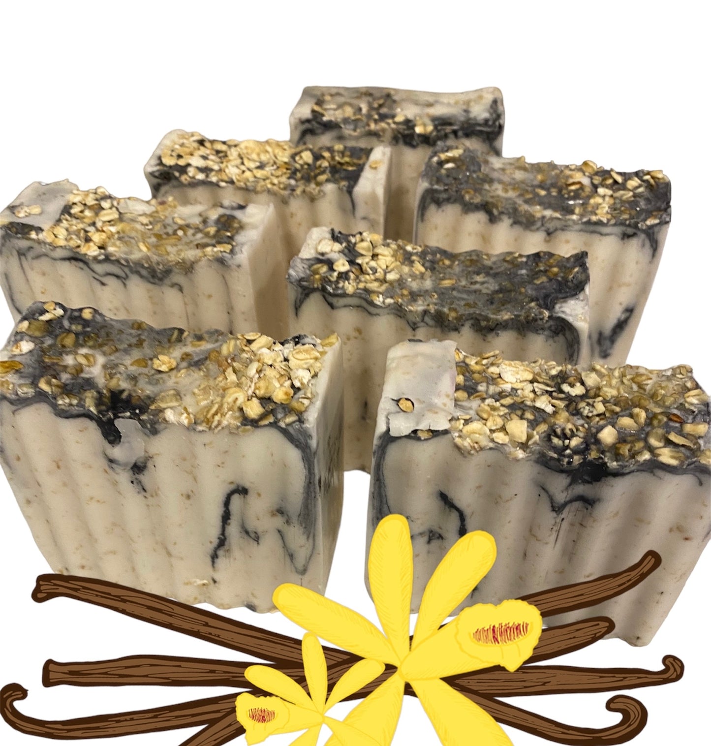 Shea butter and oatmeal soap bar