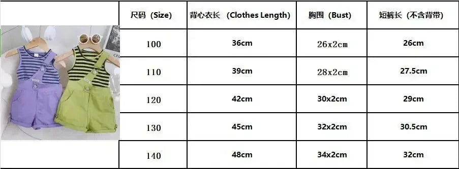 Jordan fashion kids girls suspender suits  new striped vest tops baby girl shorts 2pcs clothing  sets