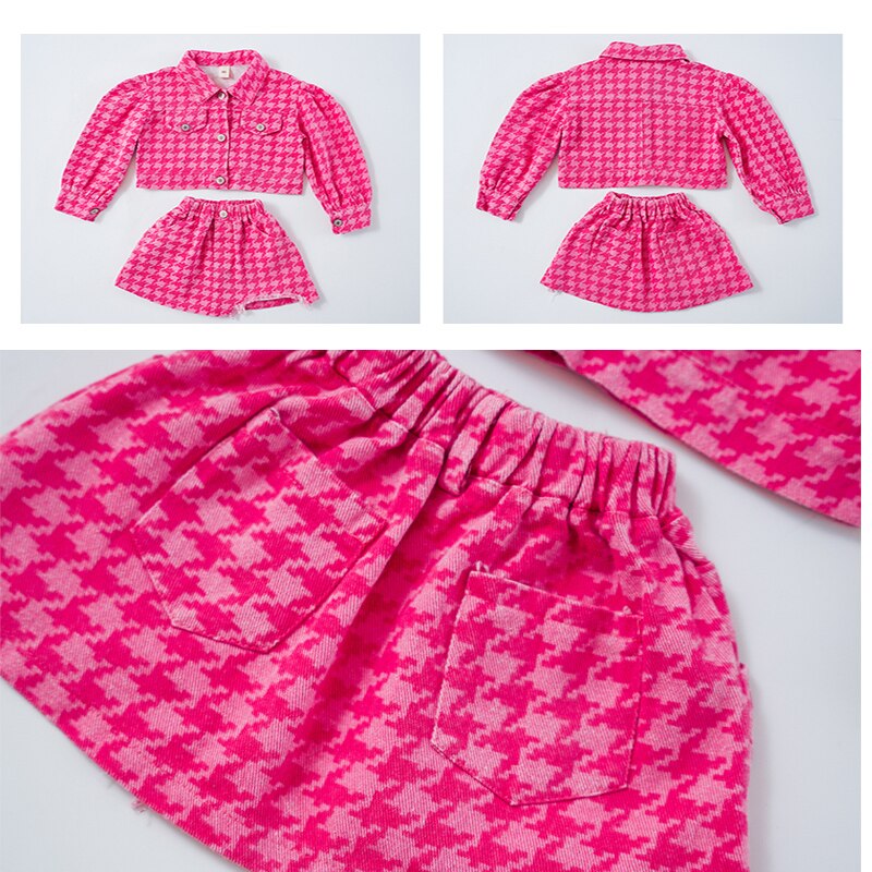 Petal girls 2 piece denim pink outfit