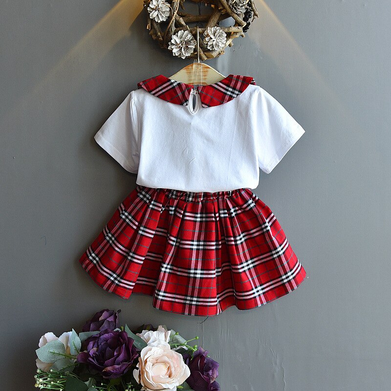 Belle plaid skirt set.