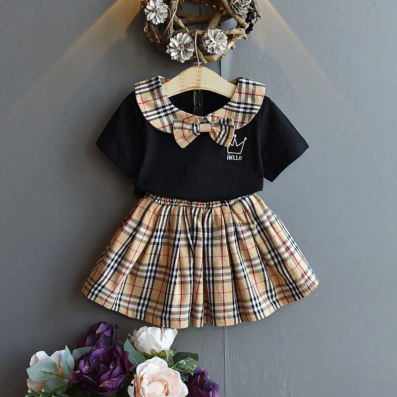 Belle plaid skirt set.