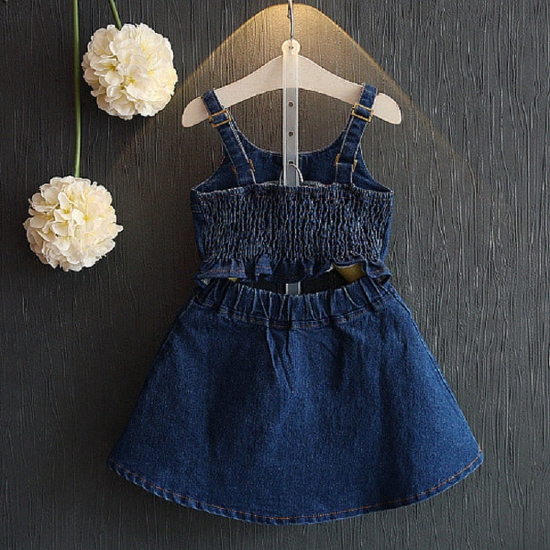 Kate girls Denim Suspender Dress