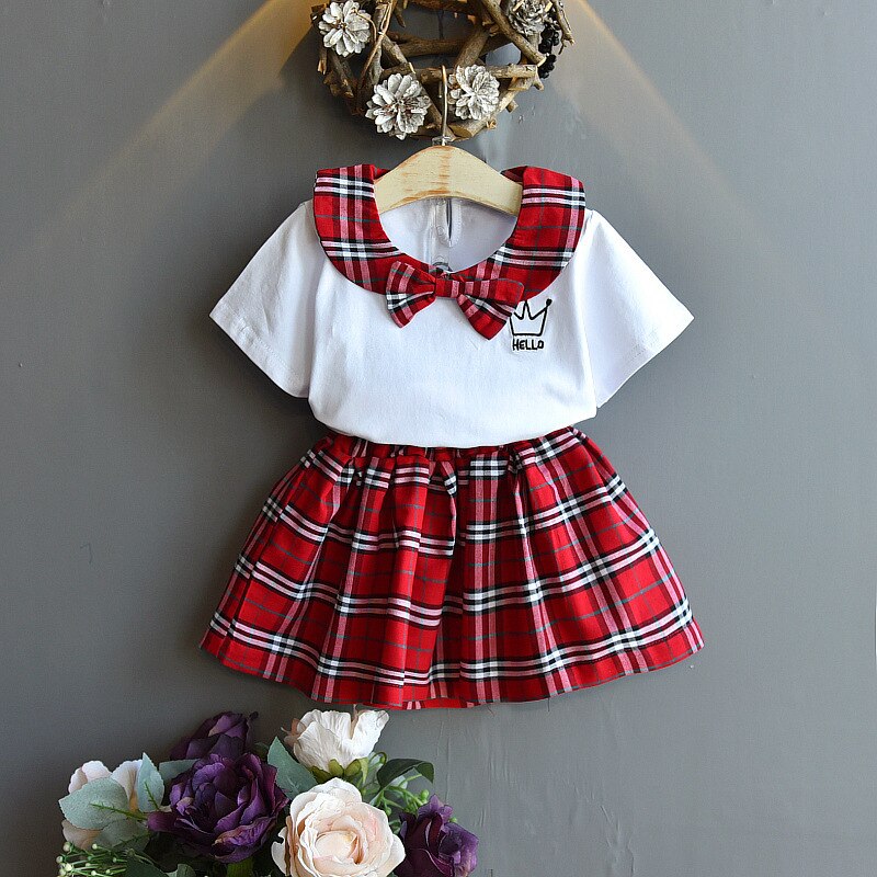 Belle plaid skirt set.