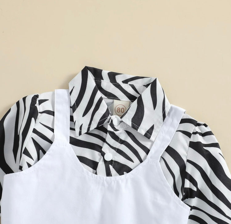 Zara zebra shirt dress