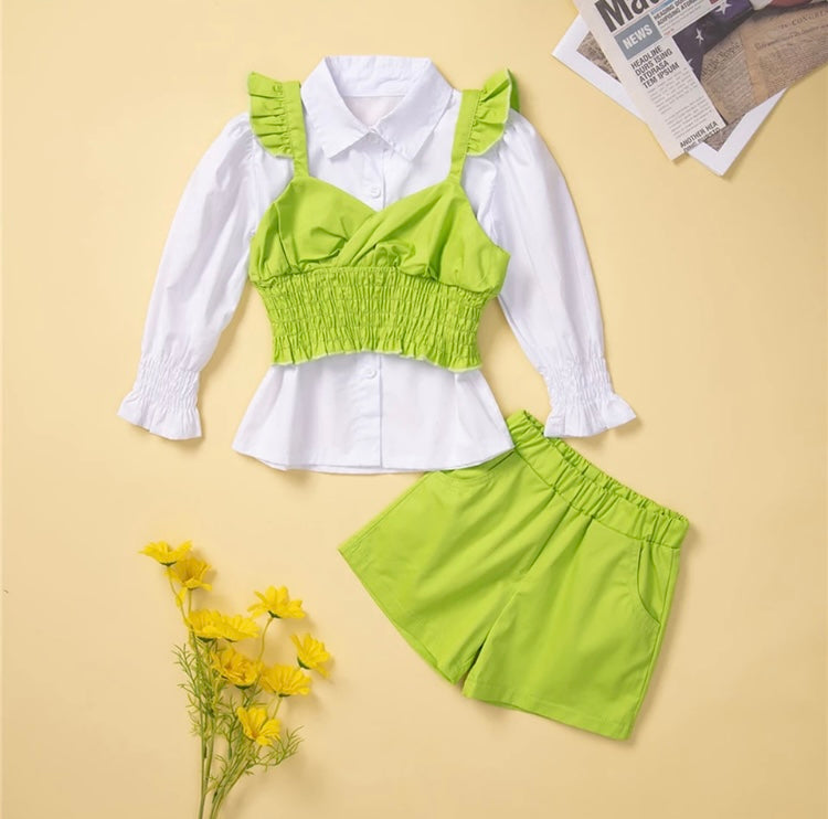 Jordine 2 piece girls shorts set